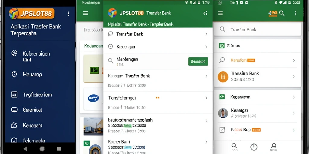 Antarmuka JPSLOT88 yang sederhana dan mudah digunakan untuk transfer bank.